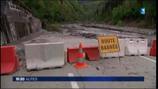 La route des Gorges de l'Arly (Savoie) dtruite sur 300 mtres ...